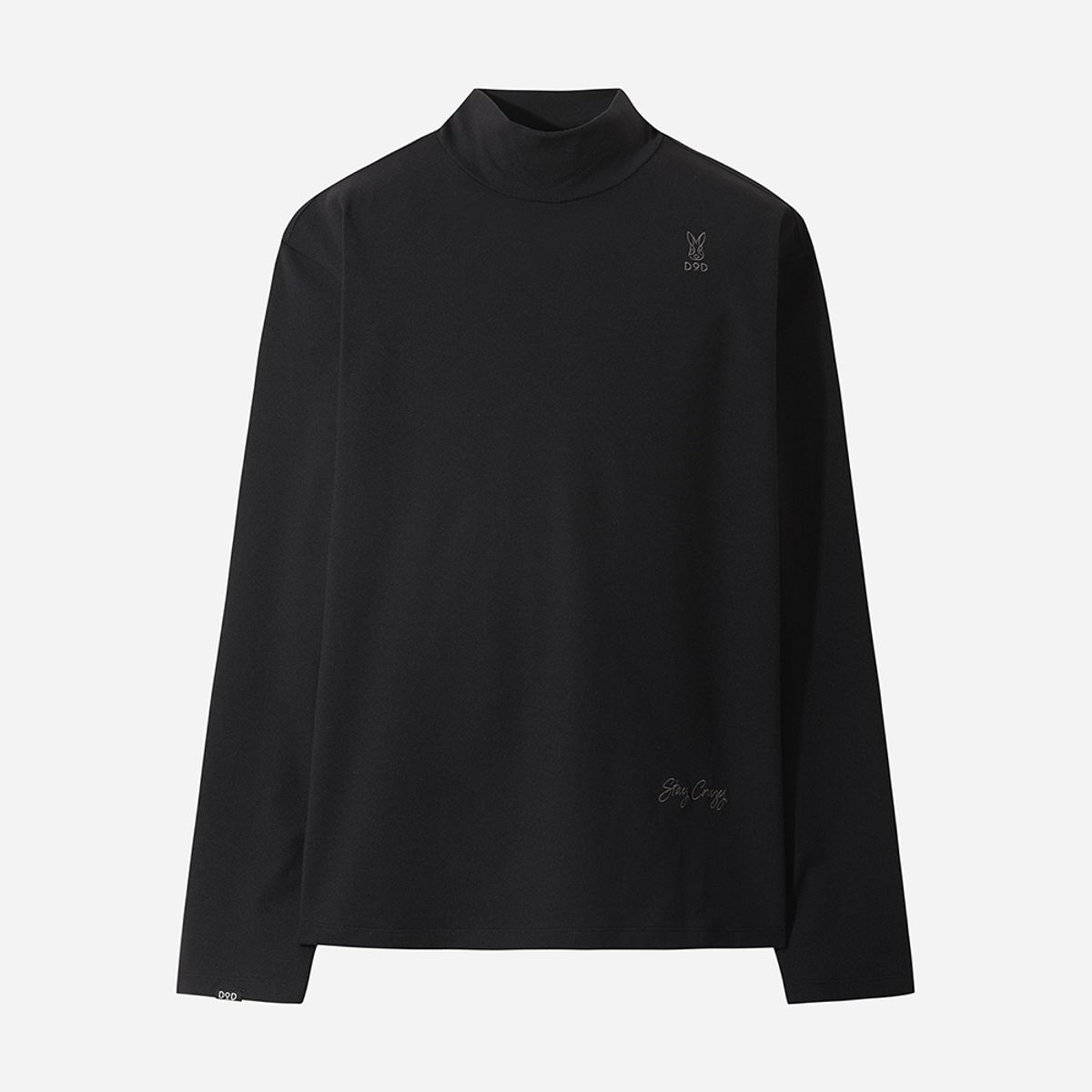 디오디(DOD) 에센셜 모크넥 긴팔 티셔츠(BLACK)