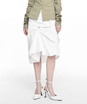 STRAP PULLED SKIRT IVORY