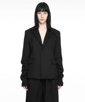 MAGNETIC HOODIE BLAZER BLACK