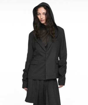 MAGNETIC HOODIE BLAZER CHARCOAL
