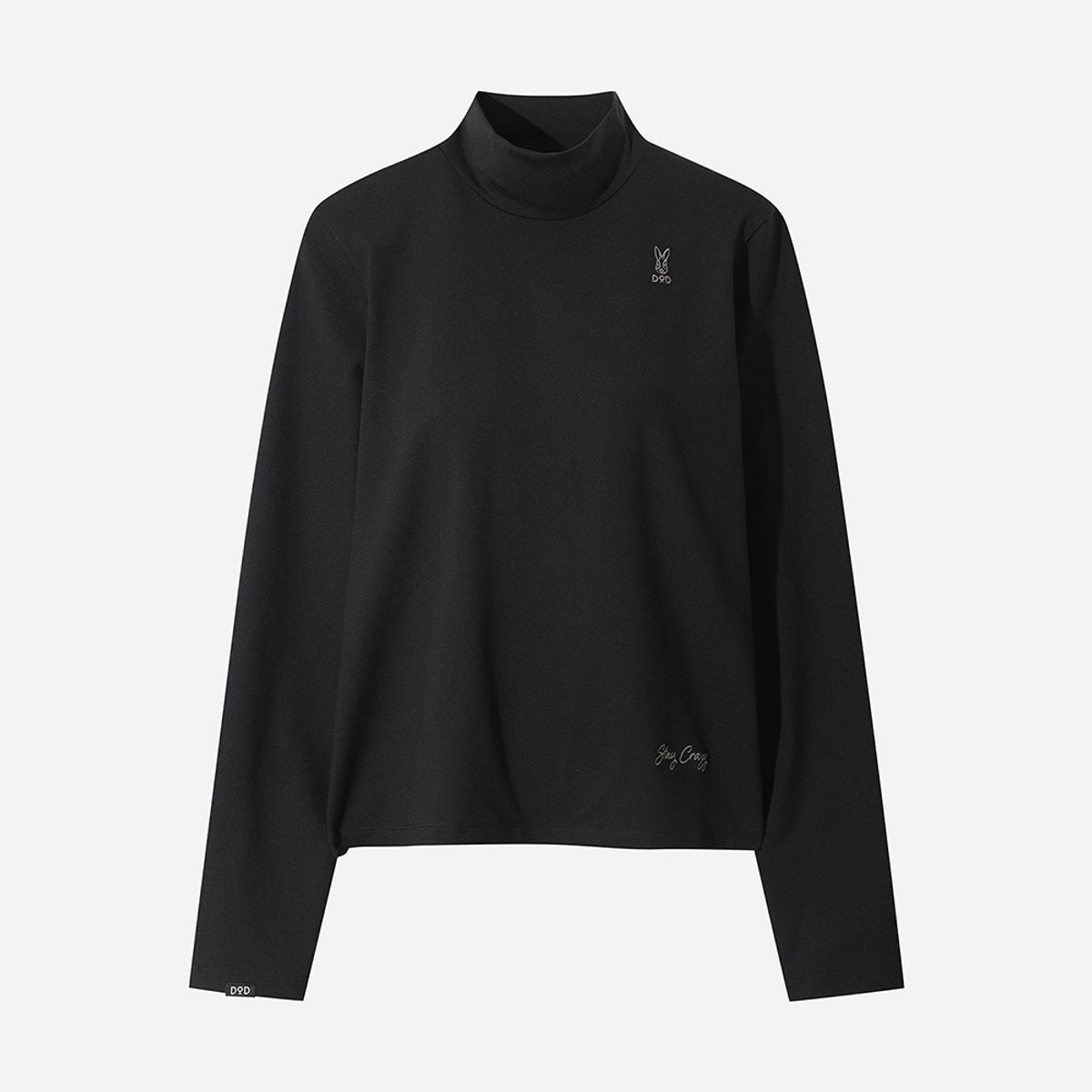 디오디(DOD) 에센셜 모크넥 긴팔 티셔츠 여자(BLACK)