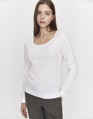 코튼 저지 스쿱넥 긴팔티 325901 [2color]