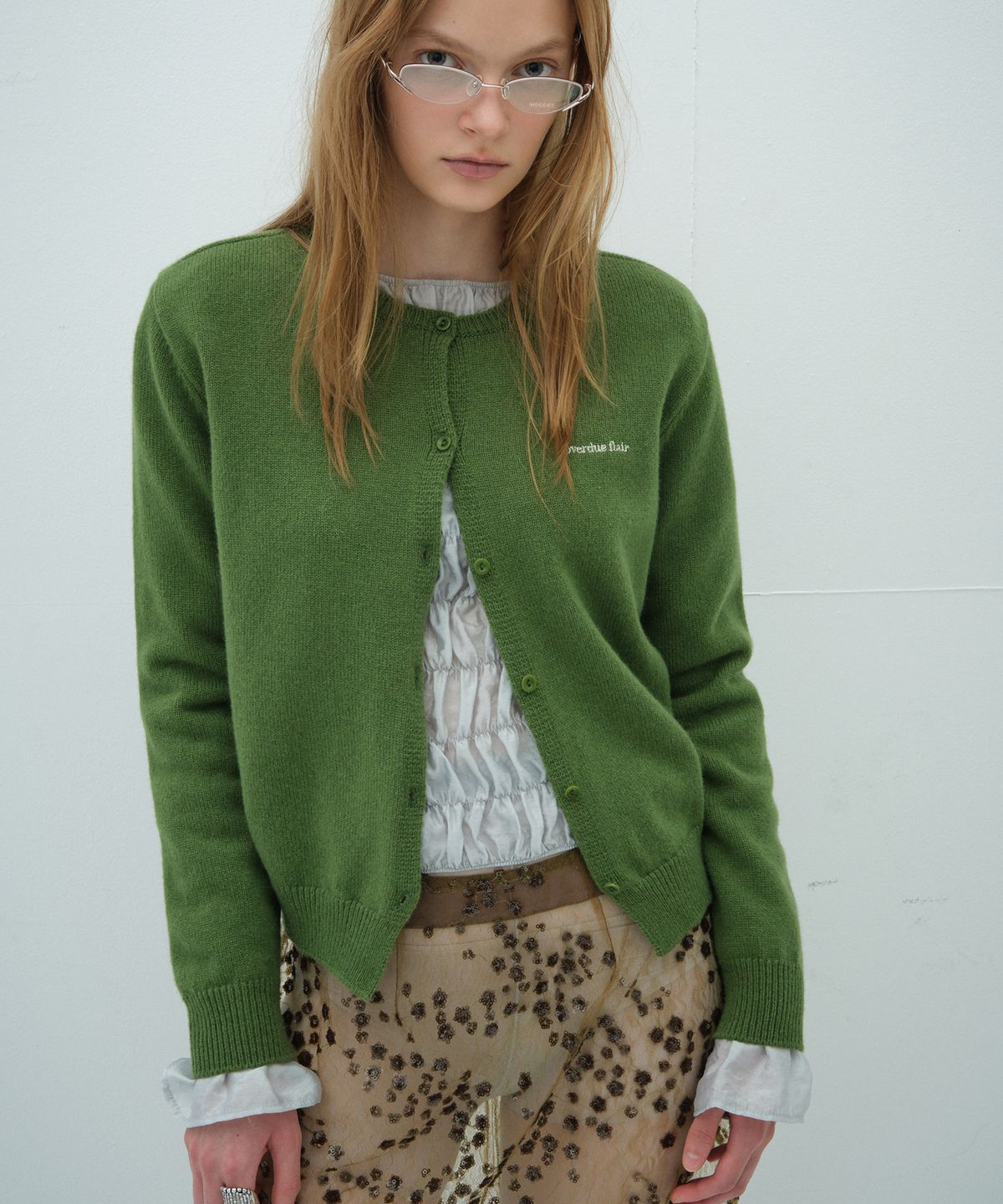 오버듀플레어(OVERDUEFLAIR) OVERDUE WOOL CARDIGAN_FOREST GREEN