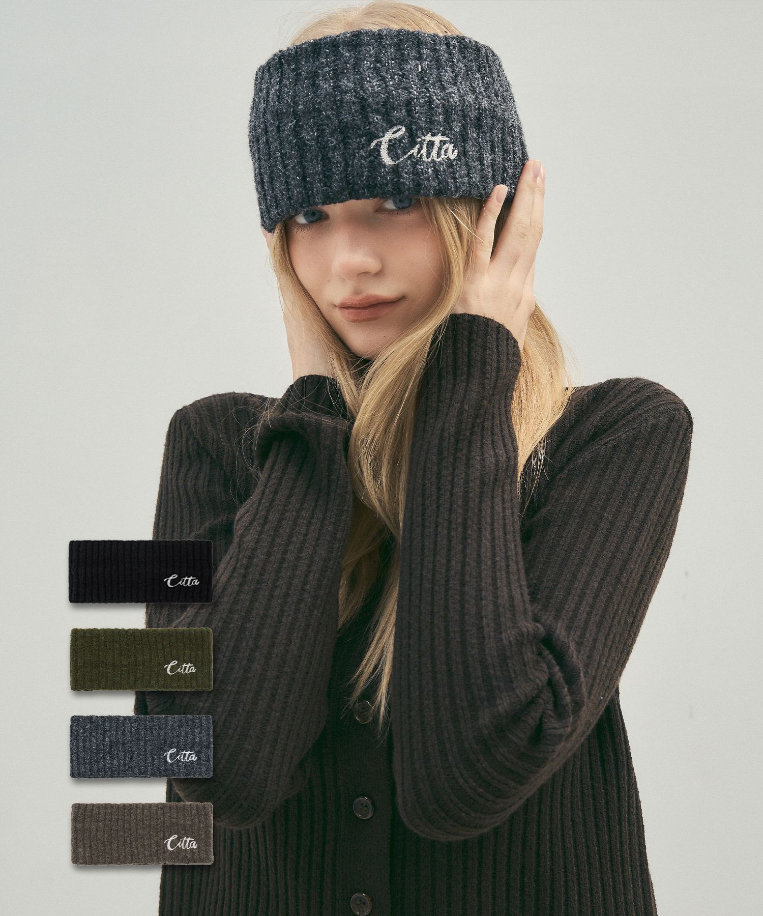 MUSINSA公式 | CITTA Signature Logo Knit Hair Band_CTA929(5color)