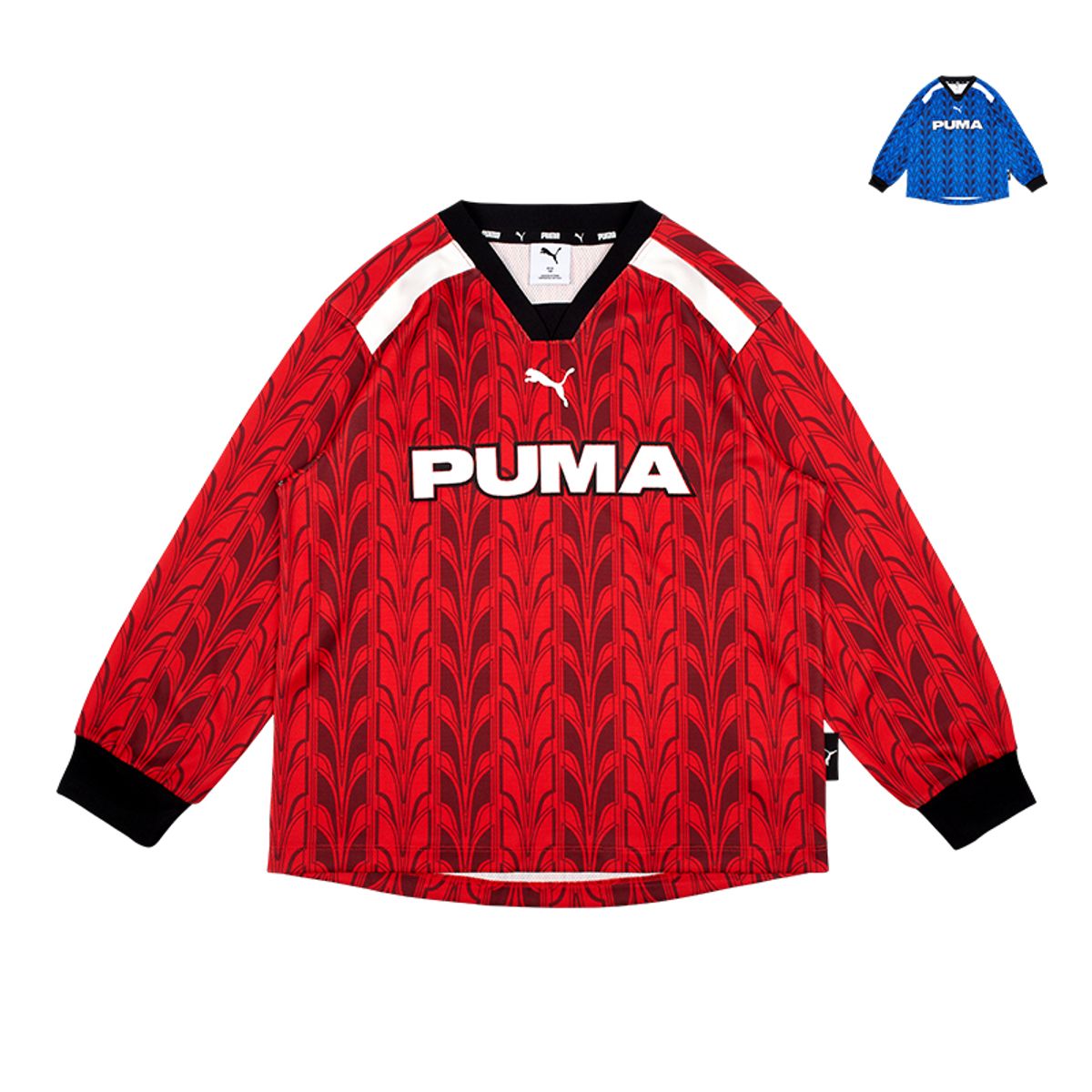 푸마 키즈(PUMA KIDS) 올오버 프린트 사커 티셔츠_PK53TR303