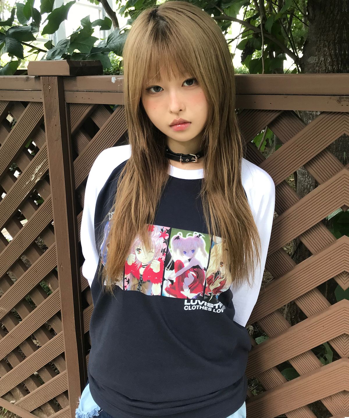 러브이즈트루(LUVISTRUE) SHUGO CHARA! RAGLAN TEE(NAVY)