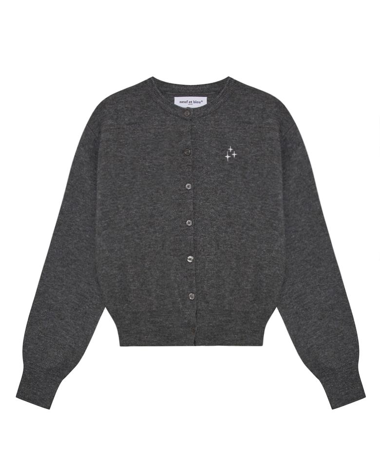 NEB roundneck cardigan (gray)