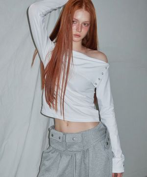 Snap Off Long Sleeve Tee White