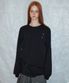 Snap Button Oversize Tee Black
