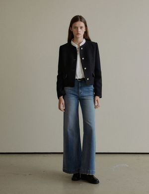 Distressed Wide Denim (Blue)