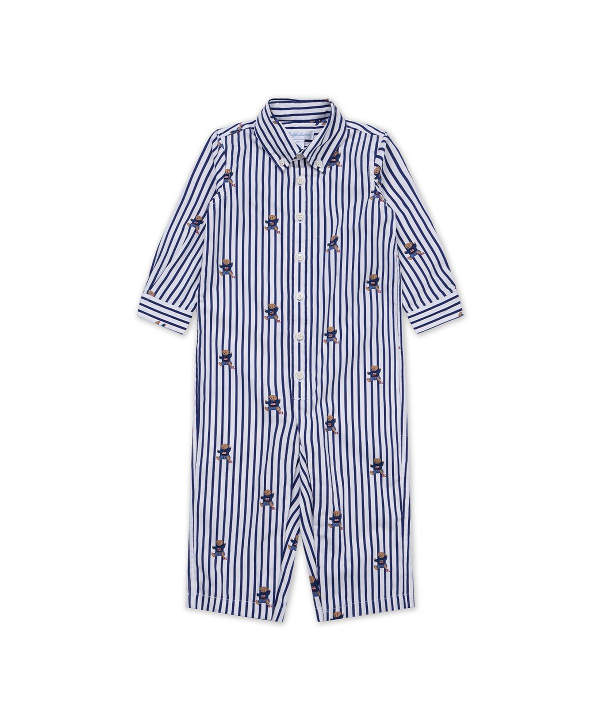폴로 랄프 로렌 칠드런(POLO RALPH LAUREN CHILDREN) 폴로 베어 스트라이프 코튼 포플린 커버올-멀티 컬러