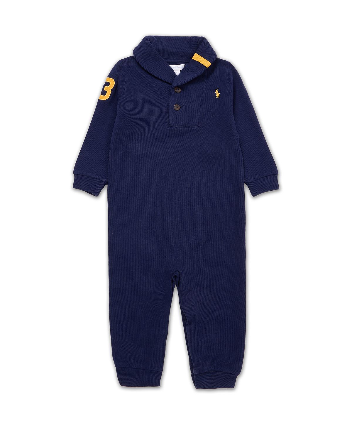 폴로 랄프 로렌 칠드런(POLO RALPH LAUREN CHILDREN) 에스테이트 리브 코튼 숄 커버올-네이비