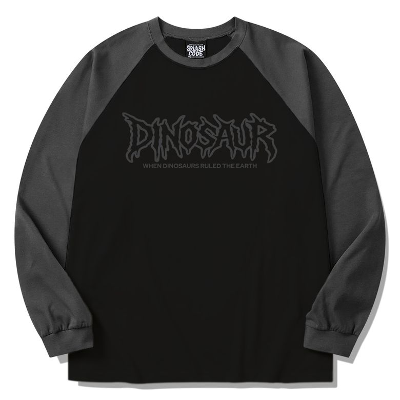 래글런 롱슬리브 블랙 - 다이노소어(Dinosaur)