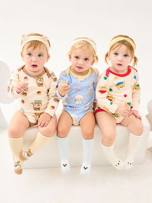 귀여운동물친구들 아기우주복 팬츠세트(3color)