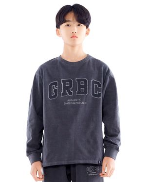 주니어 GRBC 시그니처 피그먼트 오버핏 긴팔티 JLT-J952 charcoal