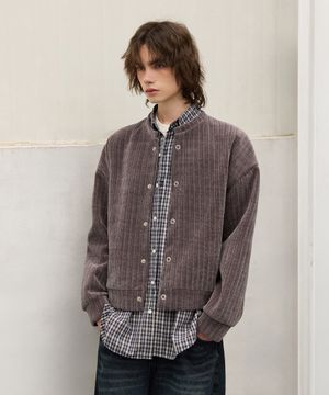 M1069 스냅 가디건_차콜