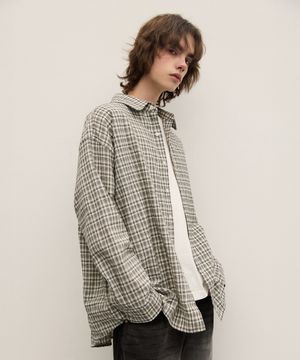 M1066 무드 체크셔츠_블랙