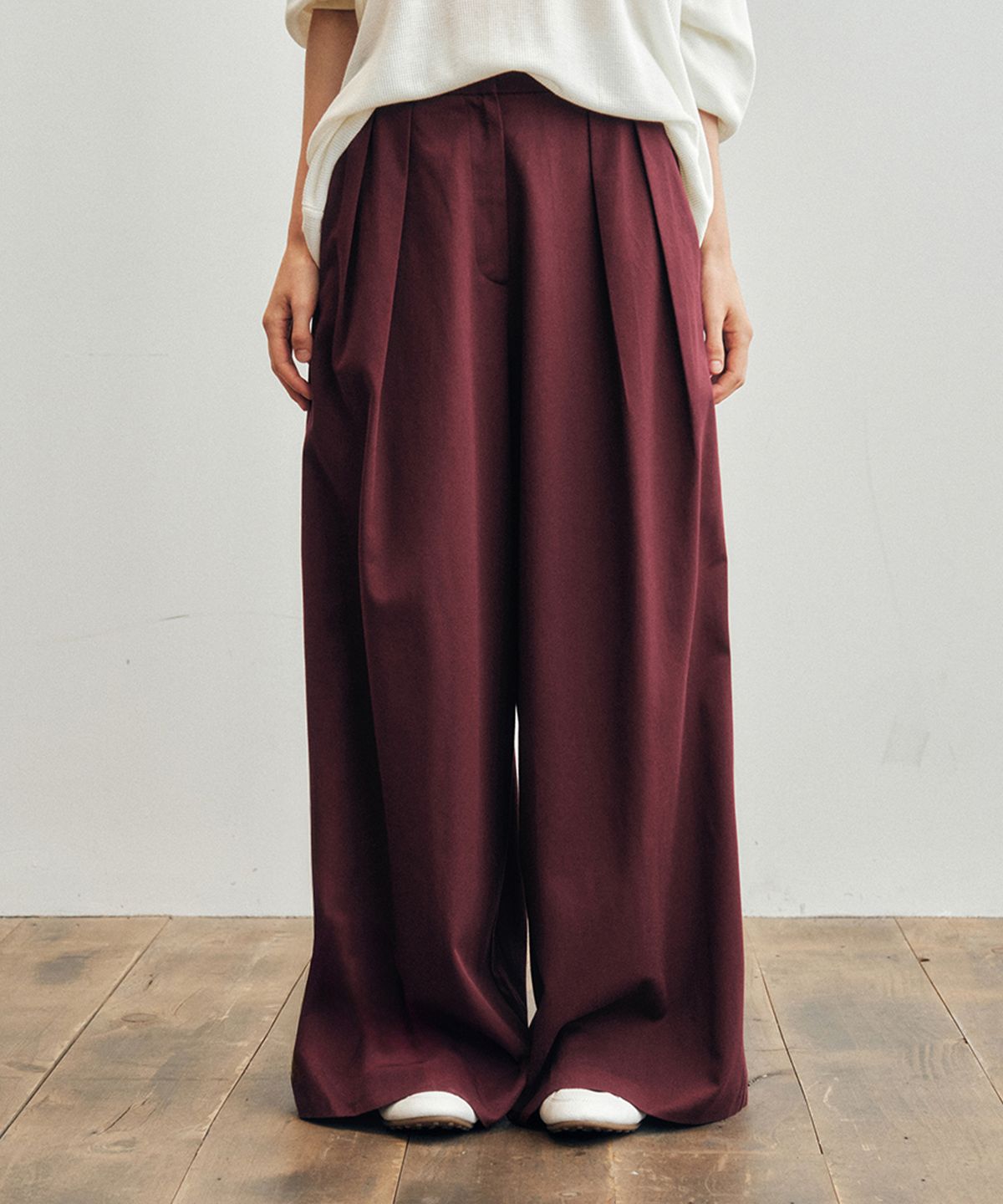 씨타(CITTA) Like Skirt Maxi Wide Slacks_CTB554(Burgundy)