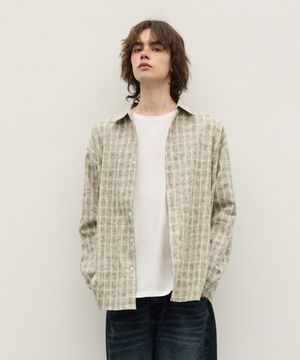 M1067 빈티지 체크셔츠_그린