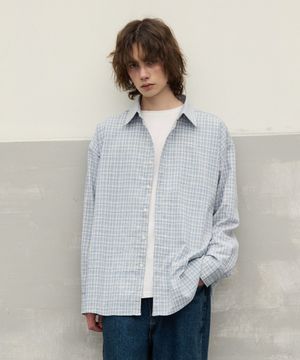 M1066 무드 체크셔츠_블루