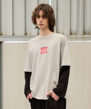 M1064 레이어드 긴팔 티셔츠_메란지&블랙