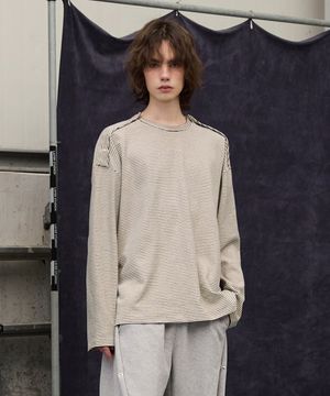 M1063 스트라이프 티셔츠_아이보리