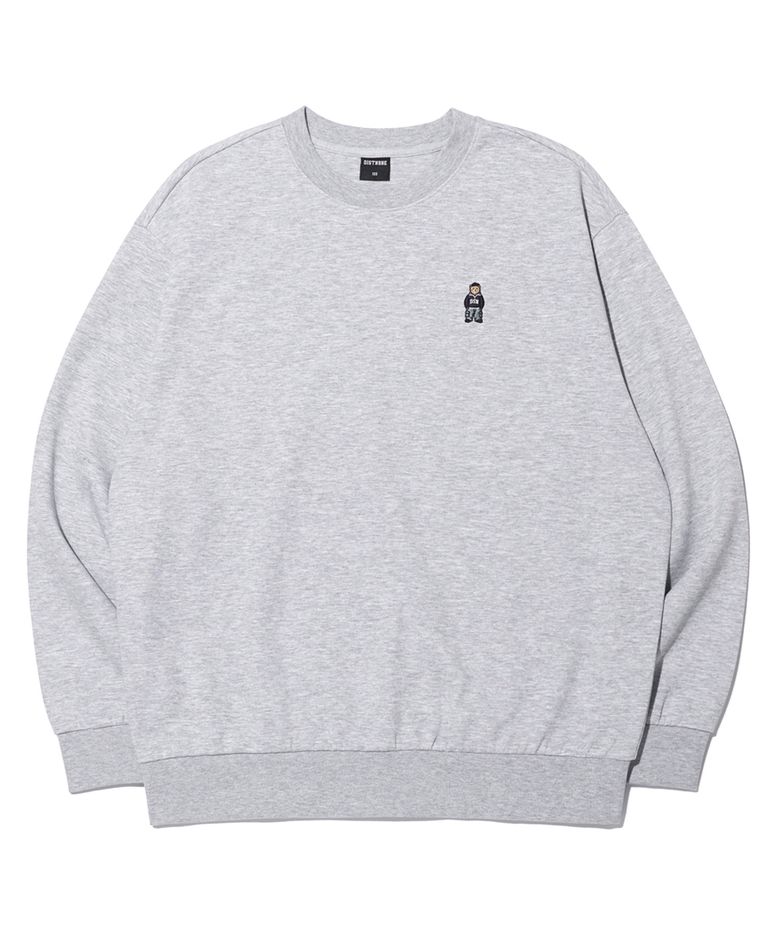 스몰 레트로 베어 맨투맨 LP8TU741_MELANGE GREY
