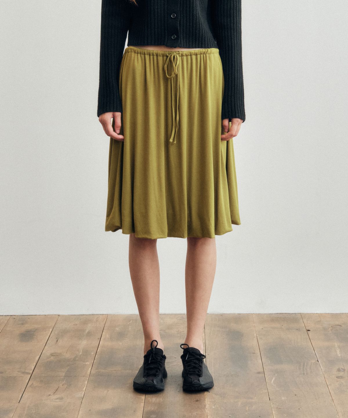 씨타(CITTA) Every Day Comfort Balloon Midi Skirt_CTS621(Olive)