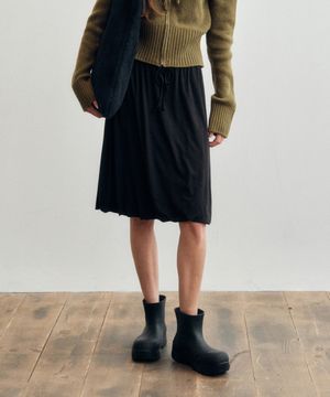 Every Day Comfort Balloon Midi Skirt_CTS621(Black)