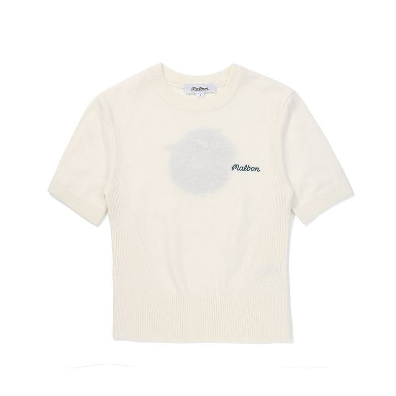 여성 모크넥 하프 슬리브 니트 OFF WHITE (WOMAN)