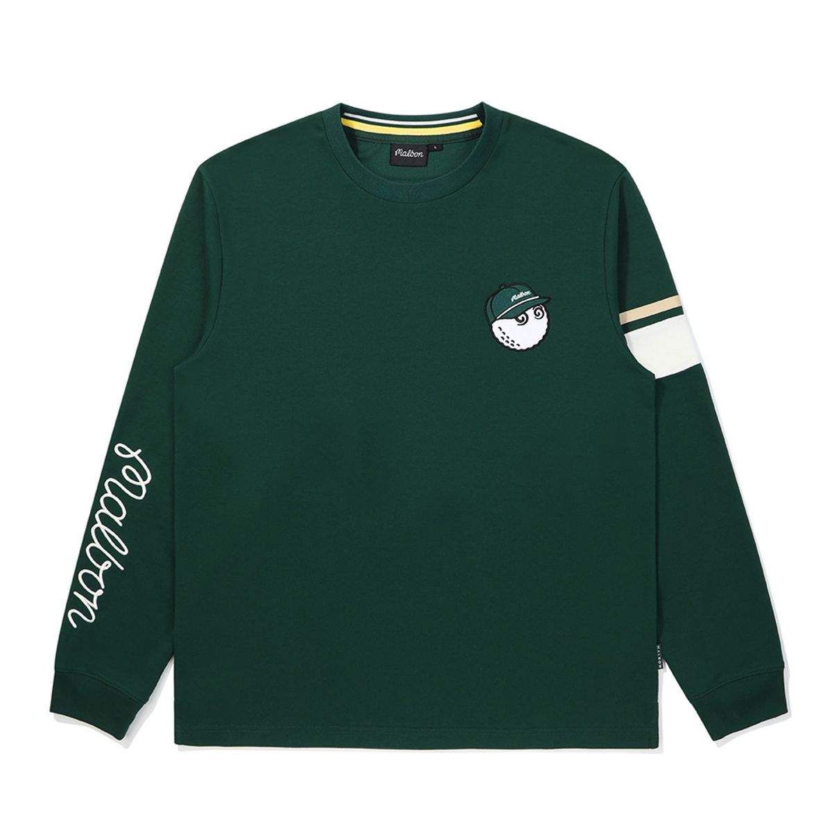 말본 골프(MALBON GOLF) 소매 로고 포인트 라운드넥 티셔츠 GREEN (MAN)