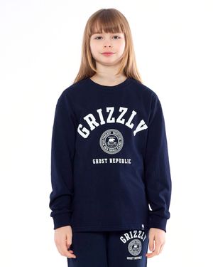 주니어 GRIZZLY 클럽 오버핏 긴팔티 JLT-J955 navy