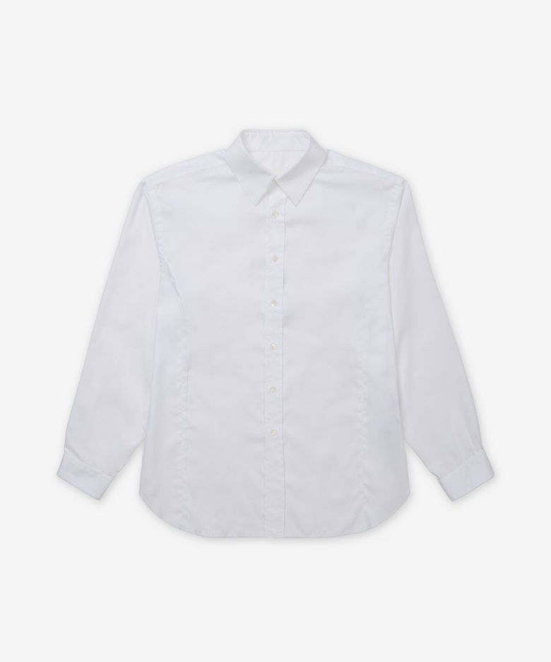 디스트레스드 롱슬리브 셔츠 - 화이트 / S67DT0021M35308100