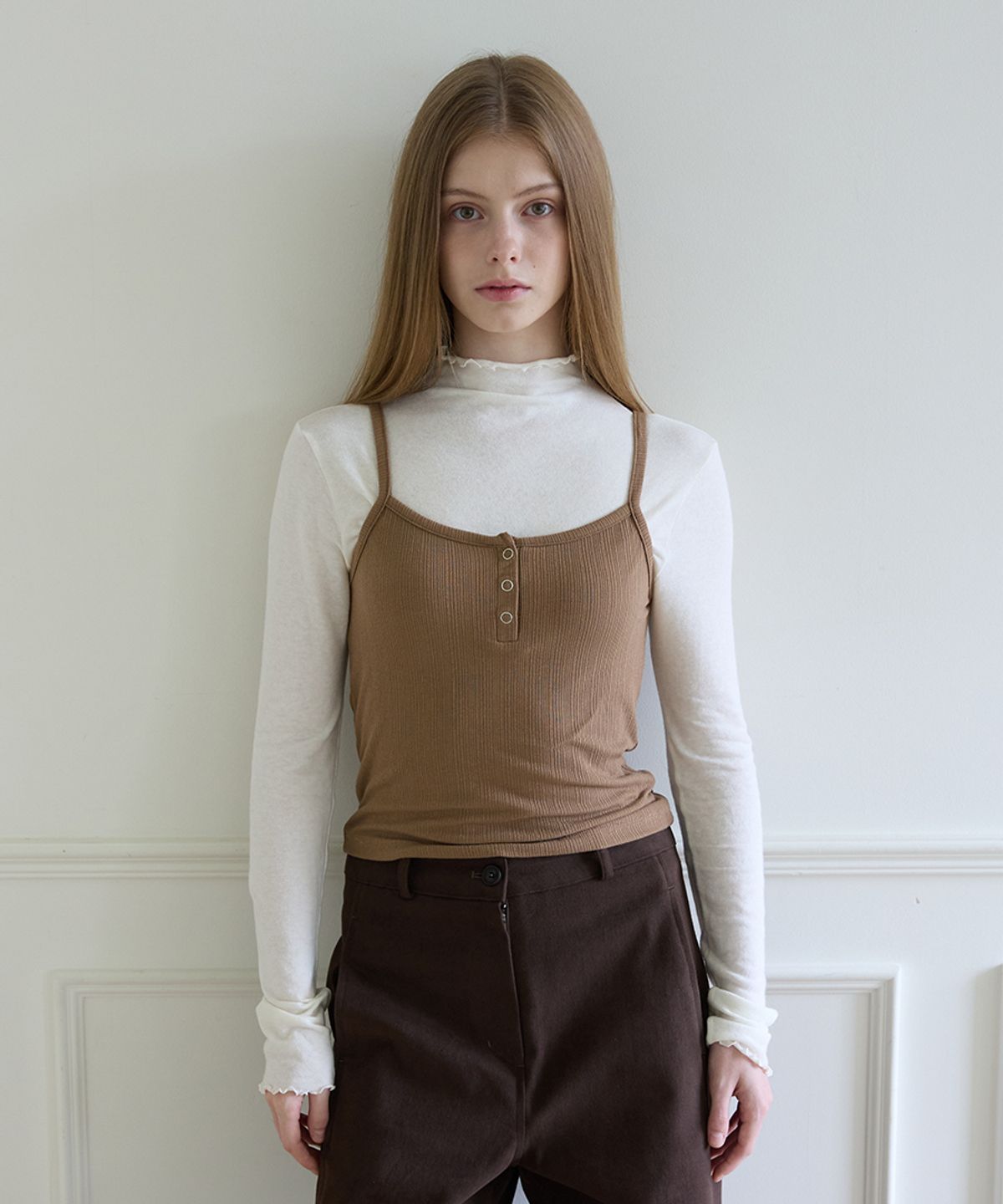 에드워드벌룬(EDWARD BALLOON) Ring Snap Sleeveless - Beige