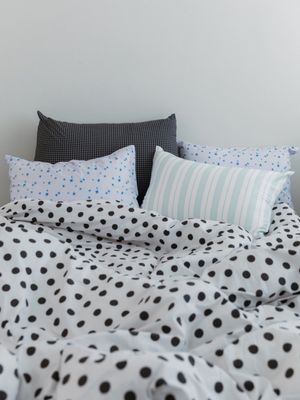 블랙 도트 60수 고밀도 이불커버