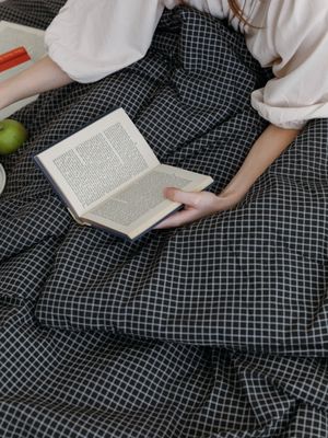 블랙 더블 체크 60수 고밀도 이불커버