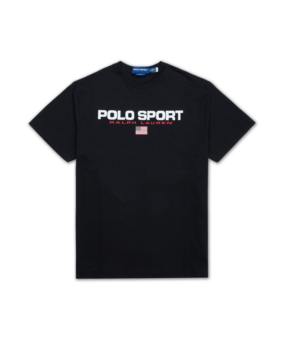 폴로 랄프 로렌(POLO RALPH LAUREN) 클래식핏 폴로 스포츠 저지 티셔츠-블랙