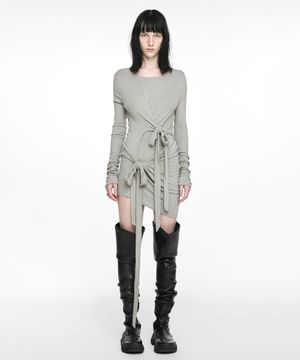 TWINE MINI DRESS DUSTY BEIGE