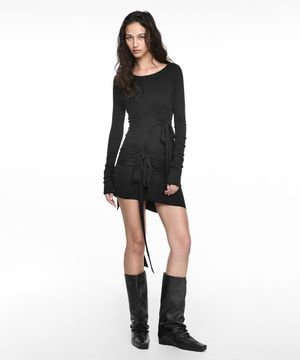 TWINE MINI DRESS BLACK