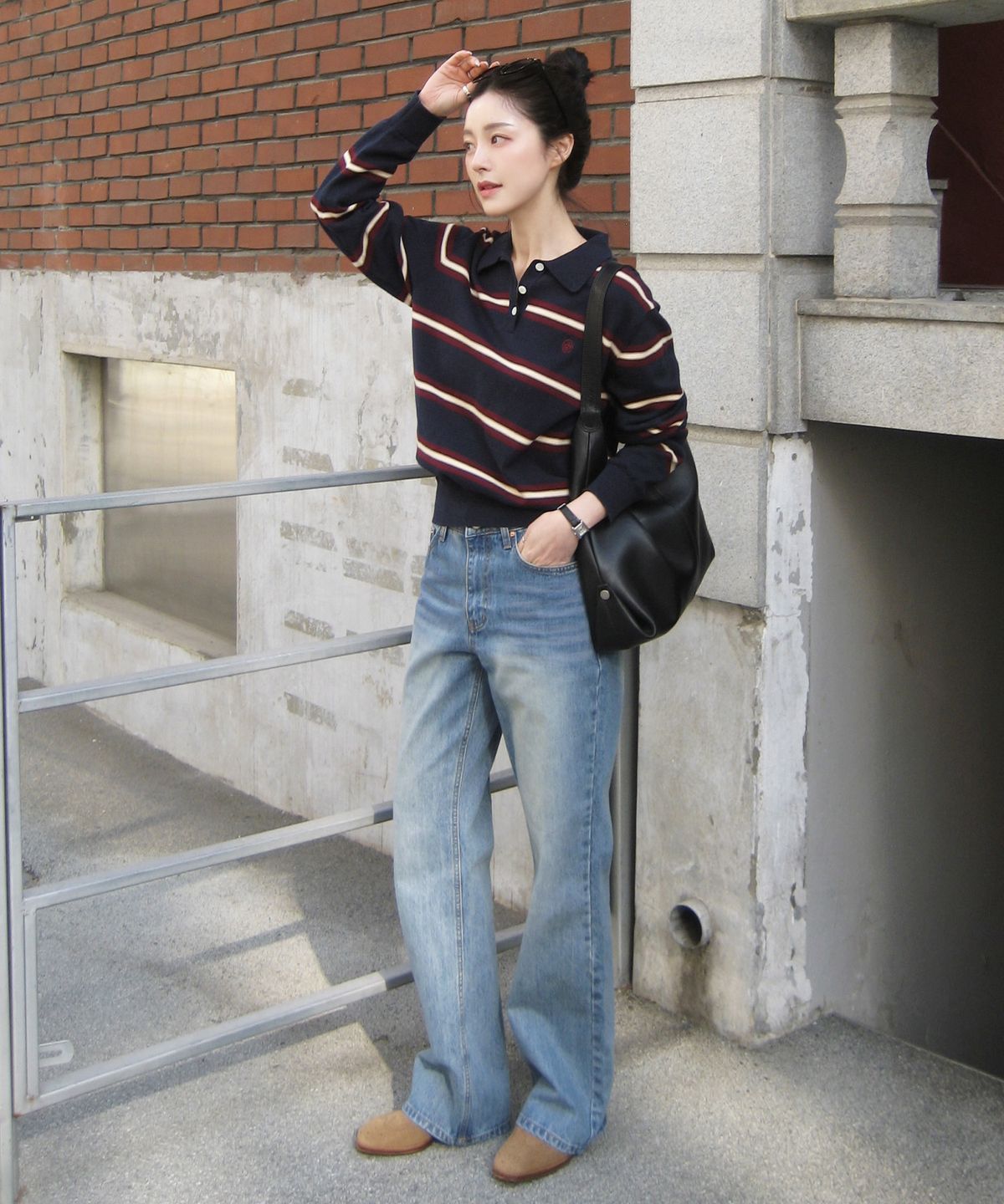 시야쥬(SIYAZU) SIJN6099 90s 부츠 컷 페이드 데님_Medium blue