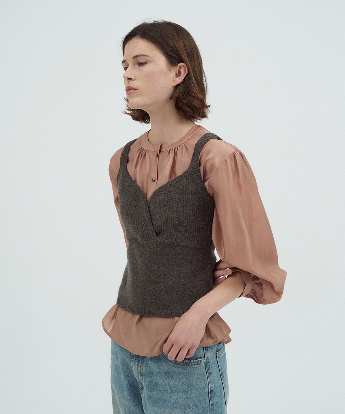 라메레이(LAMEREI) Wrap Knit Bustier[LMBEAUKN288]-3color