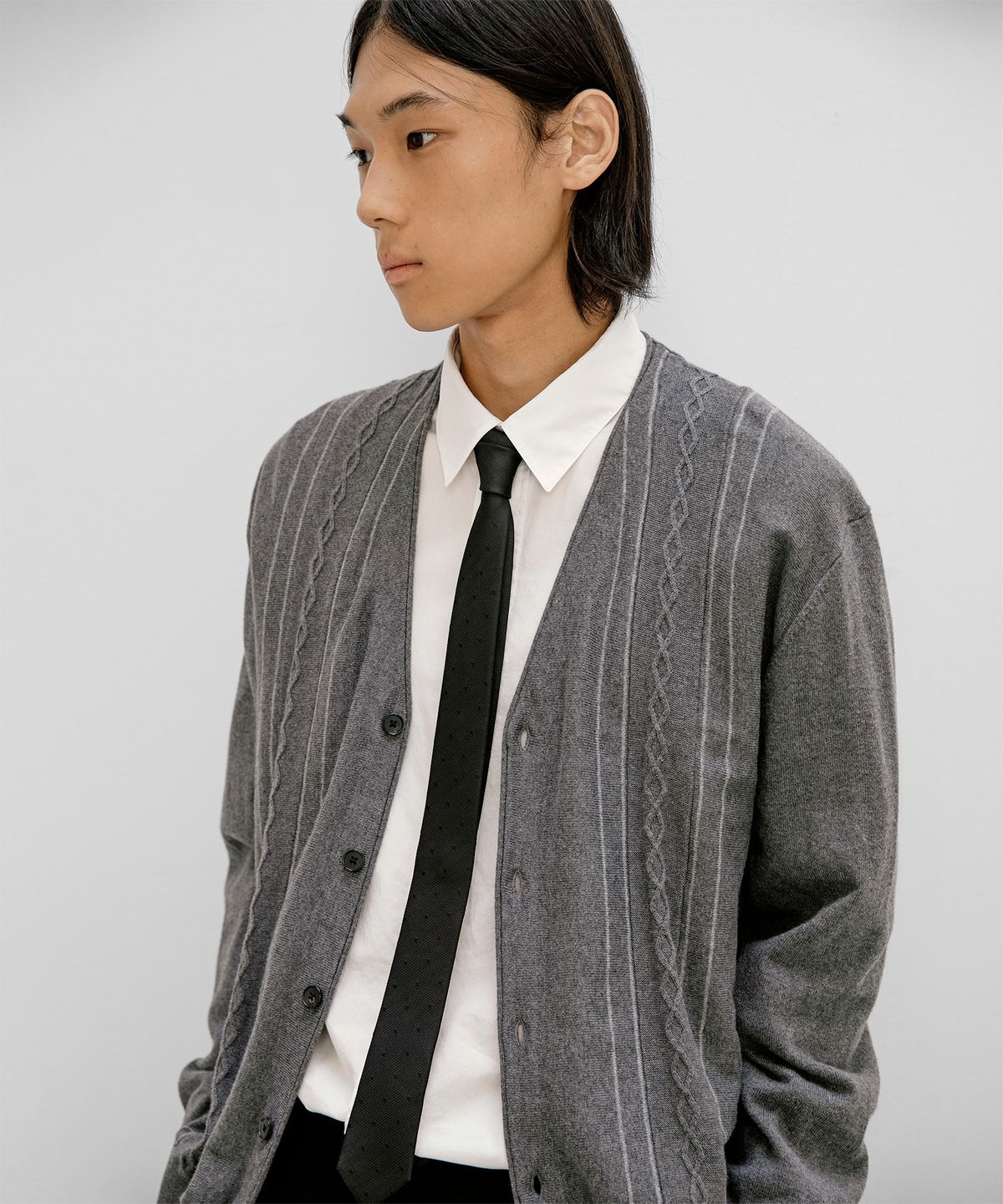 어나더 오피스(ANOTHER OFFICE) Commuter Silk Tie (Dot black)