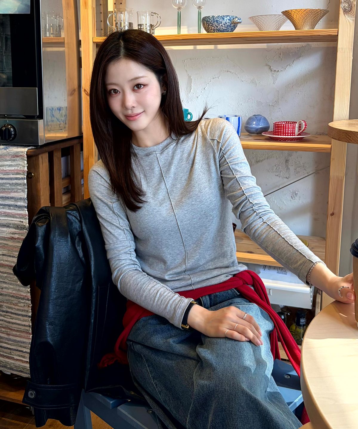 룩캐스트(LOOKAST) 아멜라 울 슬림 핏 탑 / AMELA WOOL SLIM FIT TOP_3colors