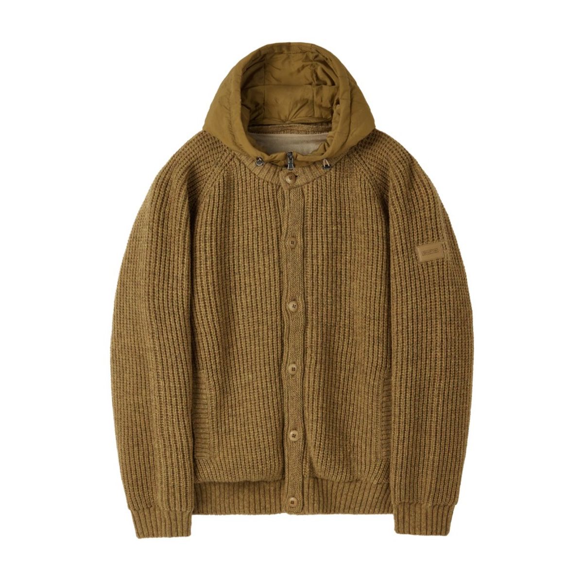 브롬톤 런던(BROMPTON LONDON) SHETLAND WOOL HOOD CARDIGAN - MUSTARD (P254UCD431)