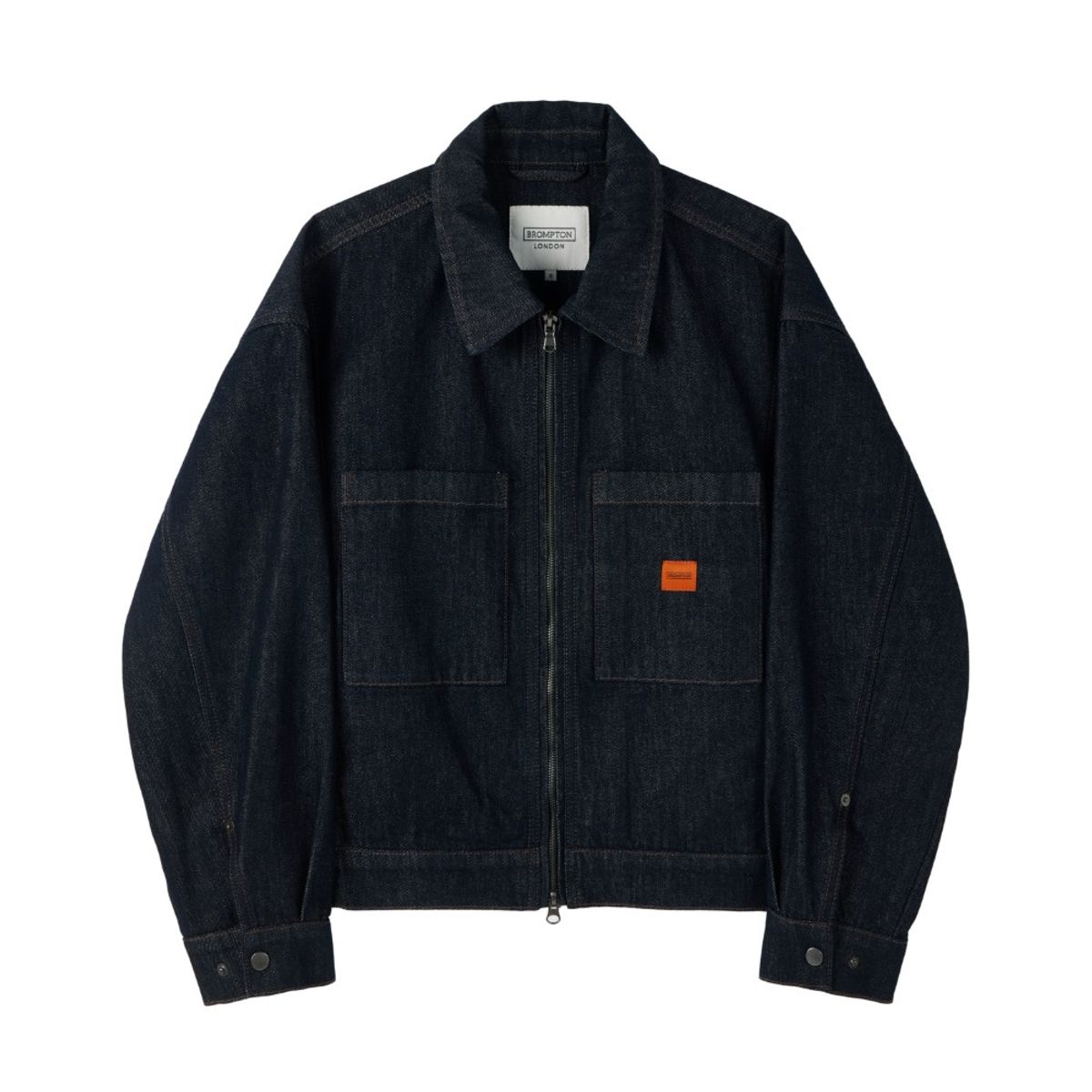 브롬톤 런던(BROMPTON LONDON) W 1975 DENIM ZIP-UP SHACKET - INDIGO (P253WJK461)