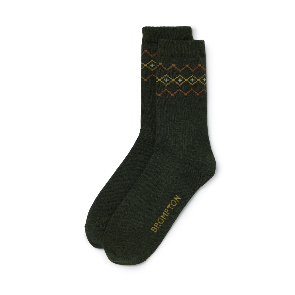 브롬톤 런던(BROMPTON LONDON) JACQUARD POINT SOCKS - KHAKI (P255ASO411)