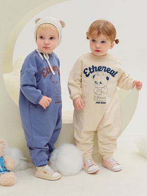 나들이곰돌 아기바디수트 유아점프수트