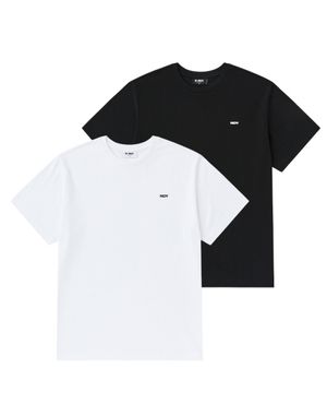 스몰 로고 반팔 티셔츠 투팩 멀티