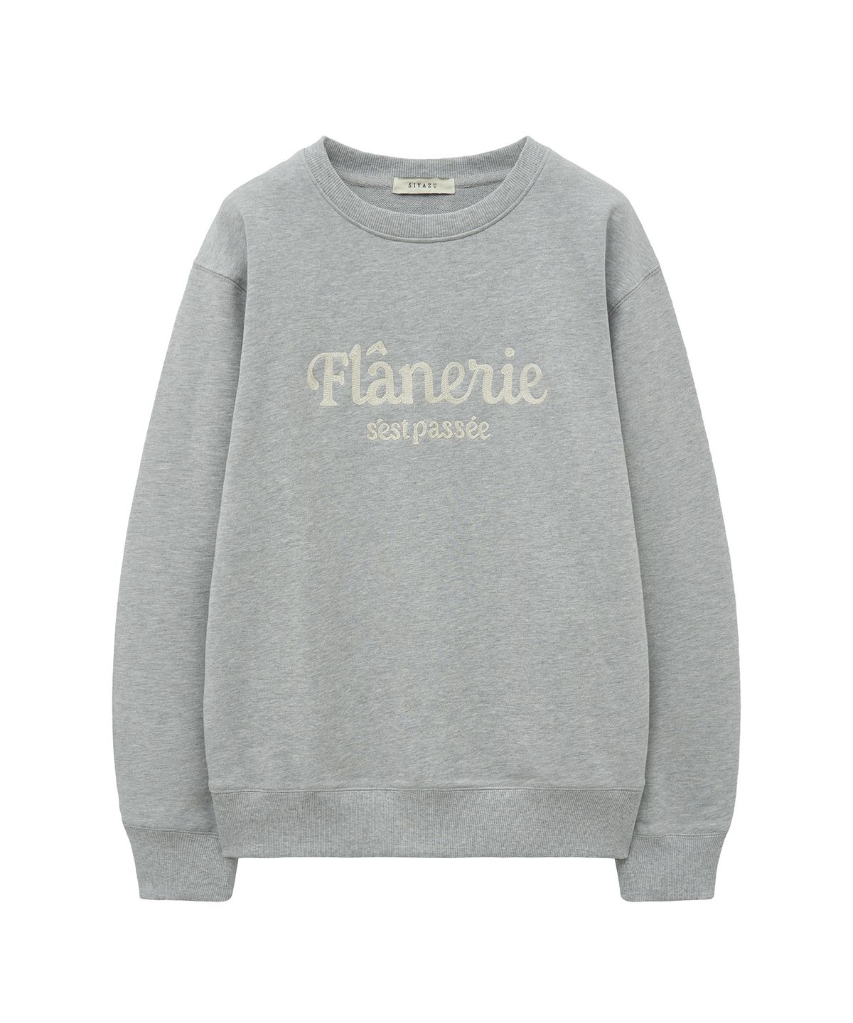 시야쥬(SIYAZU) SITP5235 flanerie 자수 맨투맨_Melange gray