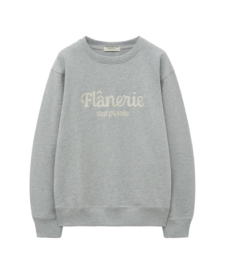 SITP5235 flanerie 자수 맨투맨_Melange gray